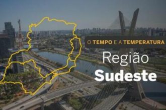 PREVISÃO DO TEMPO: Sudeste registra tempo instável nesta sexta-feira (26)