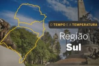 PREVISÃO DO TEMPO: Muitas nuvens e chuva na Região Sul nesta quarta-feira (5)